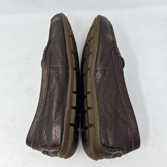 COACH Mary Lock Up Women's Shoes Bronze Pebbled Leather Comfort Loafers Size 8B - Picture 9 of 12